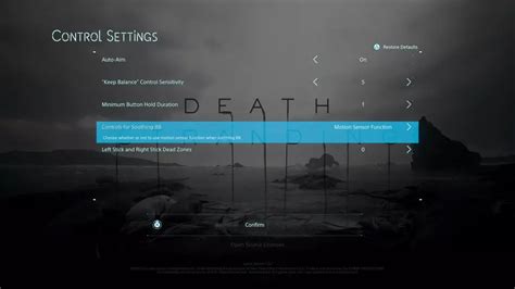 Death Stranding: How to Turn Off Motion Controls