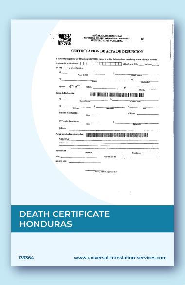 Death certificate translation template pdf.  Honduras Death Certificate Tem...