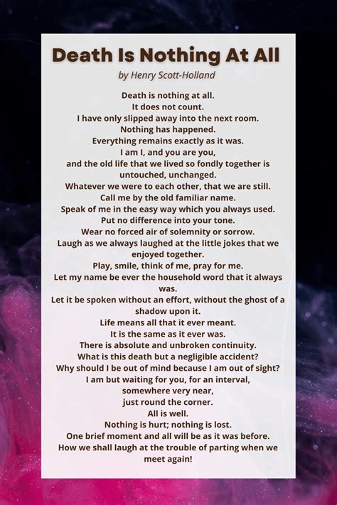 Death is nothing at all - Lyrics Translate