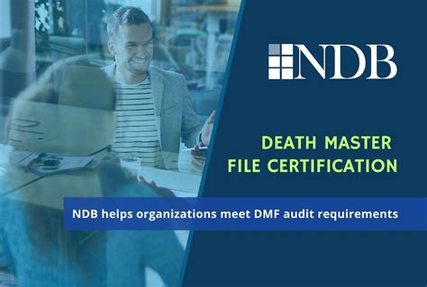 Death master file access.  The Death Master File (DMF) is a database maintained by the SSA ...