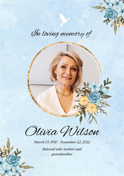 Death memorial template.  Explore professionally designed death templates you can custo...