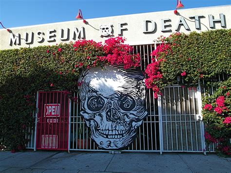 Death museum hollywood. The Museum of Death is located on Hollywood Boulevard in Los Angeles. Open Sunday to Thursday from 11 to 8 pm, the museum has extended hours on Friday and Saturday evenings. Admission is $15; free parking is available. 