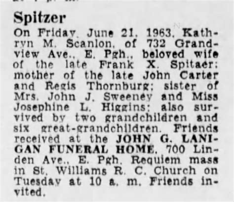 Death notices, on the other hand, are formalized reports of someone's death in the local news. Family members would have published death notices in the Pittsburgh Post-Gazette to detail the person's name, age, residence, work history, and any information about the funeral service.