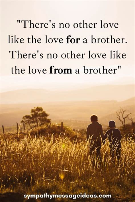 Death of a brother quotes. Here are some quotes that might work well for offering sympathy to someone who has lost a brother. “Brothers and sisters separated by distance, joined by love." Chuck Danes “Nothing can … 
