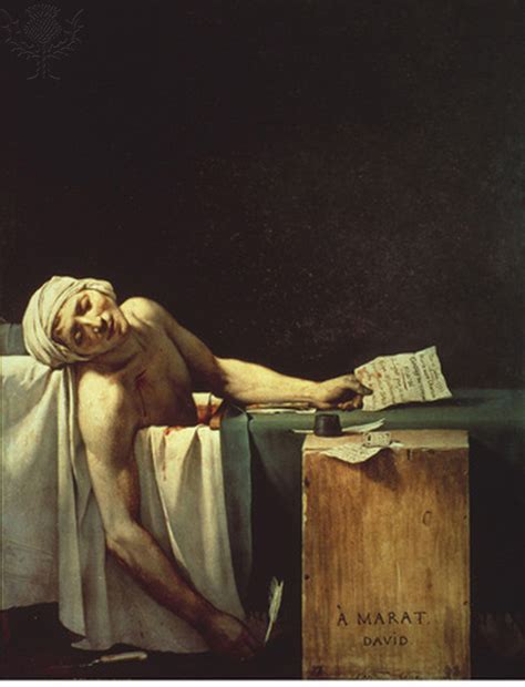 The masterpiece that caused viewers to swoon at its unveiling eventually precipitated the exile of its creator in 1814. At his death in 1825, only David's heart was permitted burial in France. His body was laid to rest in Brussels and his infamous painting, The Death of Marat, had been kept in seclusion for 30 years, viewable by appointment only.. 