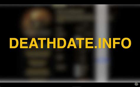 Deathdate info. Death Timer uses data from the CIA, FBI, and United Nations to calculate your expected lifespan. Your estimated death date is determined by your birth date, gender, geographic location and other factors such as smoking, alcohol use, obesity, and Body Mass Index. Get CPR Certified in 30 minutes @ CPRTestCenter.com 