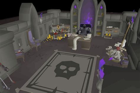 Deaths office osrs. Death's Coffer is a chest located in a corner of Death's Office.Players are able to sacrifice items worth 10,000 or more, individually, in return for 105% of their Grand Exchange price. The profits can only be used to pay for item reclamation fees as well as creating private instances of boss rooms; the sacrificed items cannot be returned. This offers a faster and more economic way of ... 