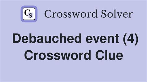 Debauched one - 1 answer Crossword Clues