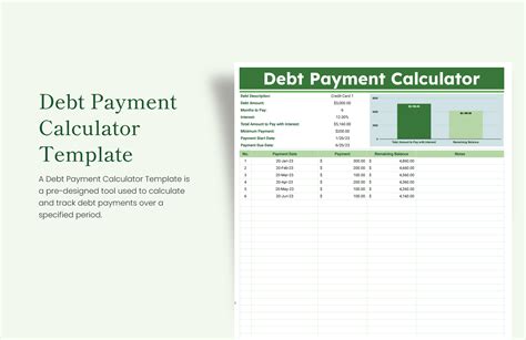 Debt PayOff Calculator Template in Excel, Google Sheets Download