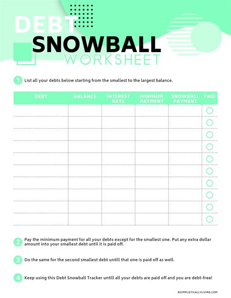 Debt Snowball Printable