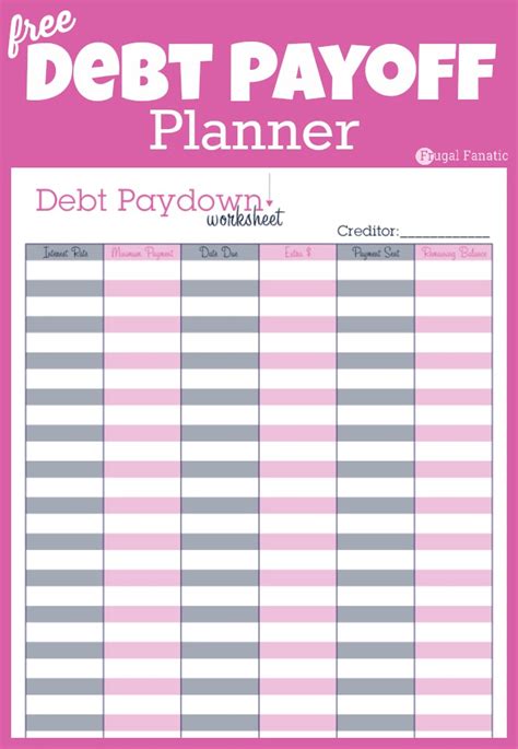 Debt payoff planner. A debt tracker, such as an app, can help you stay on top of your accounts, balances and payment due dates. Use one to find your debt payoff … 