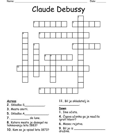 Debussy work Crossword Clue. We have got the solution for the Debussy work crossword clue right here. This particular clue, with just 5 letters, was most recently seen in the Thomas Joseph on January 19, 2024. And below are the possible answer from our database. Debussy work Answer is: LAMER.
