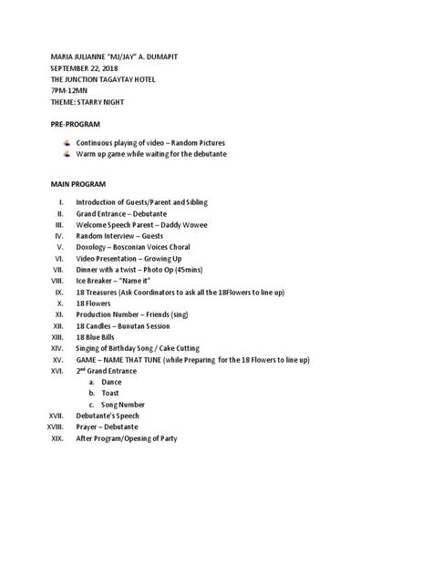 Debut program flow.  CALL TO ORDER II.  Find out how to make your debut progra...