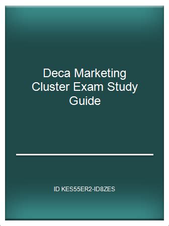 Deca marketing cluster exam study guide. - De la iniciación del juicio sobre cuentas..