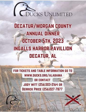 Decatur Ducks Unlimited Annual Dinner: Thu, Oct 20, 2024