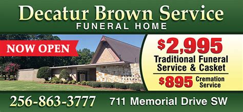 Decatur brown service funeral home obituaries.  Arrangements will be ann...