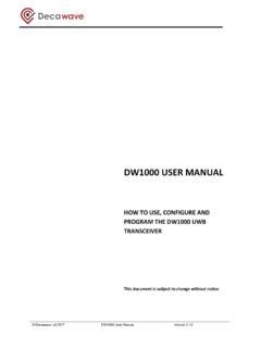 Decawave uwb frequency.  Page 119 DW1000 User Manual This programming ...
