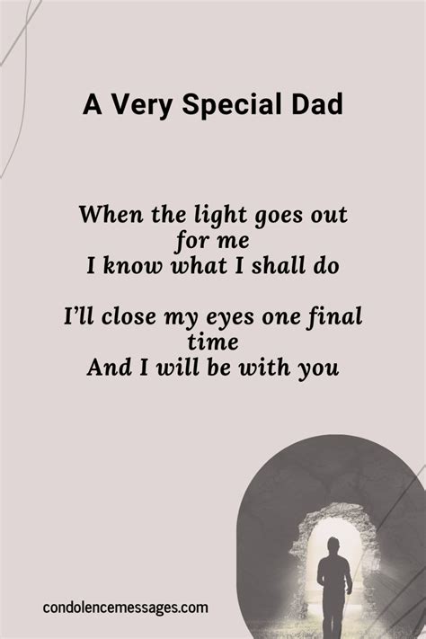 17+ Best Funeral Poems for Dad. We have assembled a collection of 17 of the best funeral poems for Dad to help you celebrate his life and legacy. (We are quietly confident that you will find a funeral poem that captures how much your Dad has done for you and what he means to you.) This first funeral poem celebrates kind, loving and supportive ...