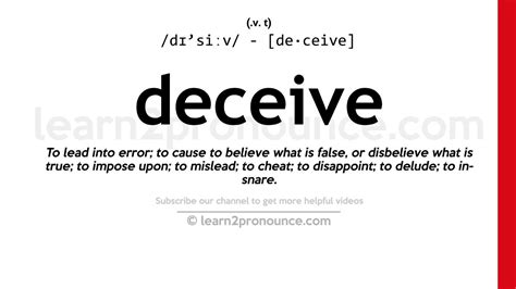 Deceive - definition of deceive by The Free Dictionary