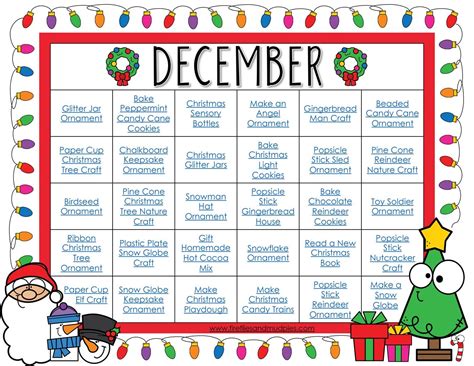 December Activities Calendar