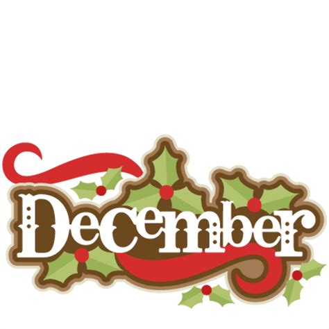 December Calendar Header Clipar