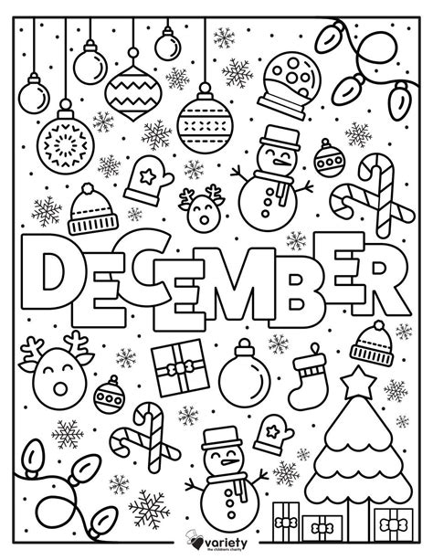 December Coloring Sheets Printable