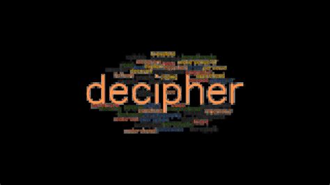 Decipherment synonym. Definitions of decipherment. noun. the activity of making clear or converting from code into plain text. synonyms: decoding, decryption. see more. 