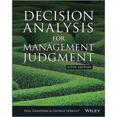 Decision analysis for management judgment solutions manual. - Soluzione manuale analisi e progettazione del cemento armato.