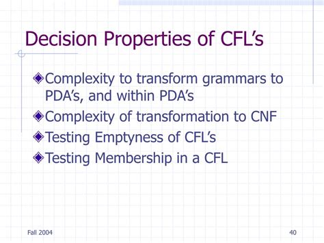 Decision properties of cfl ques10.  Properties of Context-Free Languages Decis...