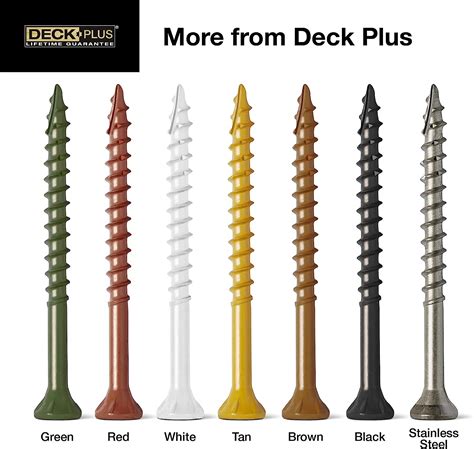 Deck Plus 48419 Wood Screws #10 x 3", Tan, 5lb Box