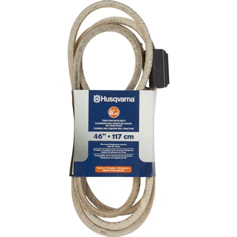Shop MaxPower 46-in Deck/Drive Belt for Riding Mower/Tractors in the Lawn Mower Belts department at Lowe's.com. MaxPower's 336319 deck drive belt for 46 in. cut Craftsman, Husqvarna, and Poulan mowers. Replaces OEM numbers 405143, 532405143, 584453101, ... 120 Inch Long Lawn Mower Belts. 170 Inch Long Lawn Mower Belts.. 
