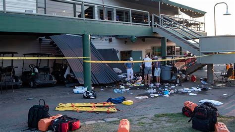 Deck collapse at Montana country club leaves more than 30 injured as people land atop each other