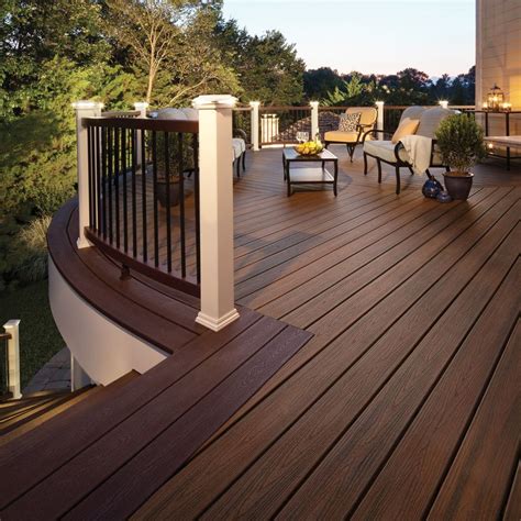Deck composite. Mar 4, 2022 · Stays up to 30° F cooler in the sun*. Is made of approximately 50% recycled synthetic deck material. * Although TimberTech AZEK decking products are cooler to the touch than many other composite deck board products, all decking products will get hot in the sun. Additionally, the darker the decking color, the hotter it will feel. 