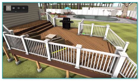 Use our free 3D designer to create a deck from scratch or choose from our pre-set deck shapes. Then, customize it to fit your home’s style. Choose from our entire line of decking and railing products to customize your design; Add Fiberon Lighting and Fiberon Furniture by Breezesta. .