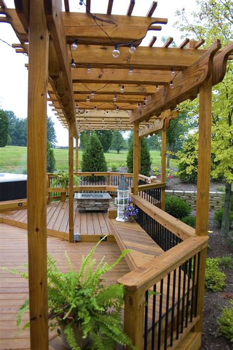 Deck pergola. Want to totally transform your garden to add style & comfort? This 2.4m x 2.4m Easy Deck Kit including Pergola is the perfect decking system for your ... 