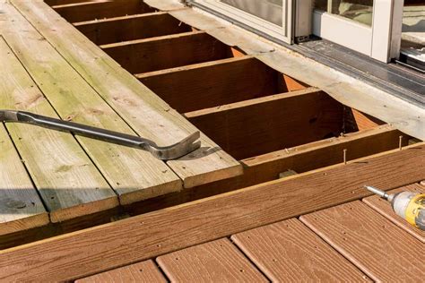 Deck repair. Repairing deck boards may be as simple as tightening some screws, but rotted deck boards or split boards should be replaced. This is an easy DIY project that doesn’t require a permit or, in most cases, rebuilding the deck’s structure, because posts and joists aren’t directly exposed to the elements and often outlast the decking. 