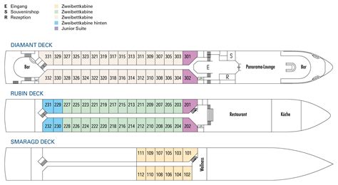 Deckplan MS TIARA DE NEU - ReisenAKTUELL.COM