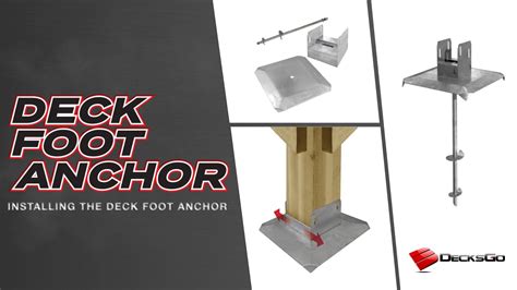 How to Install the Deck Foot Anchor with Impact Sockets. Photos. Ground Level Decks. 3'-6' High Decks. ... Join the Decksgo Club for new videos, discount codes and more. . 