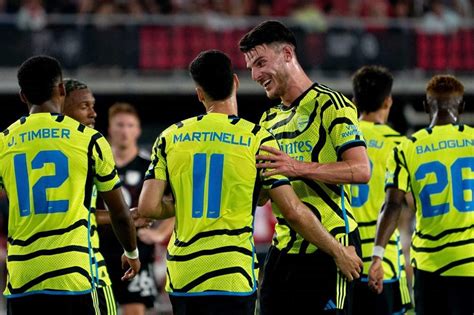 Declan Rice comes in as 2nd-half sub in Arsenal's 5-0 victory over MLS All-Stars