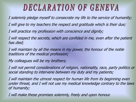 Declaration of Geneva Encyclopedia.com