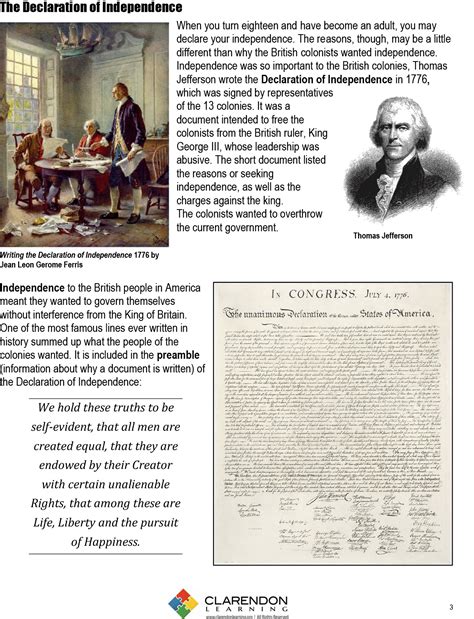 Declaration of Independence: Preamble: Lesson Plan - US …