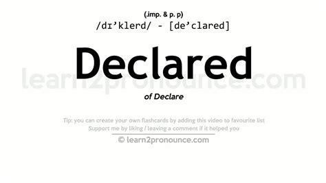 Declared Definition & Meaning Dictionary.com