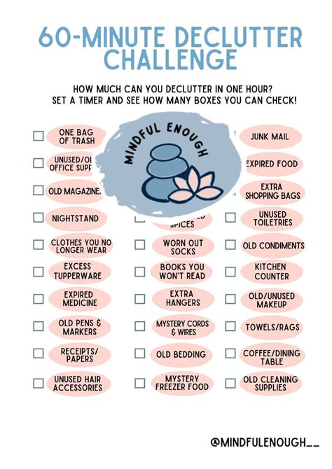 Decluttering Checklist Printable Home Decluttering Checklist Etsy