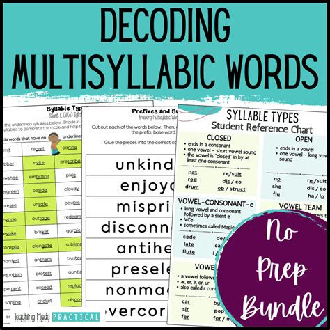 Decoding multisyllabic words.  The information and instructional activities i...