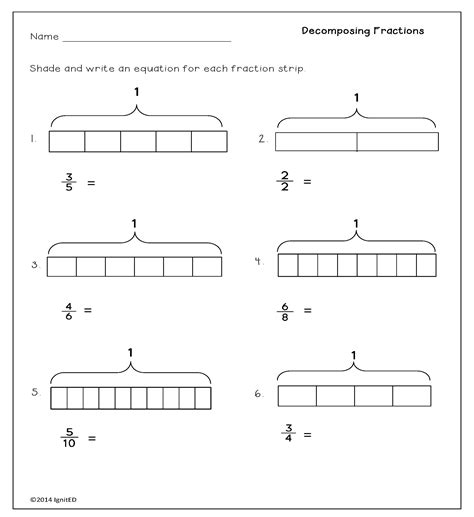 Decomposing Fractions Worksheets 4th Grade Math Worksheets: Fractions …