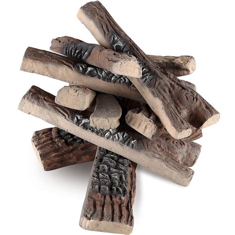Decorative fireplace logs.  A collection full of atmosphere, featuring fire pit...