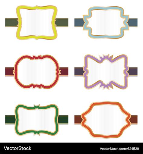 Decorative labels Royalty Free Vector Image VectorStock