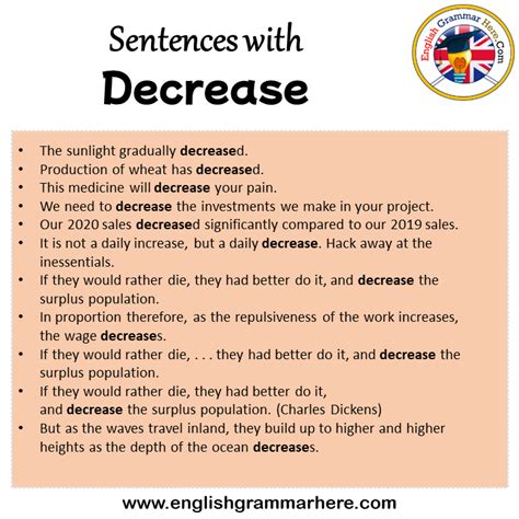 Decrease free dictionary.  See examples of decrease used in a sentence. ; 2 : to make (someth...