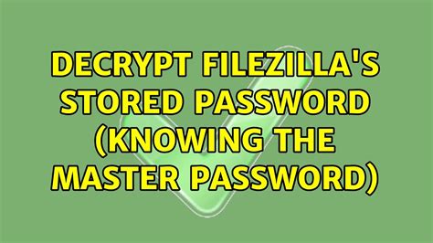 Decrypt FileZilla