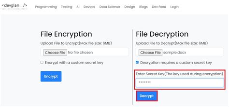 Decrypter for files. .  ...